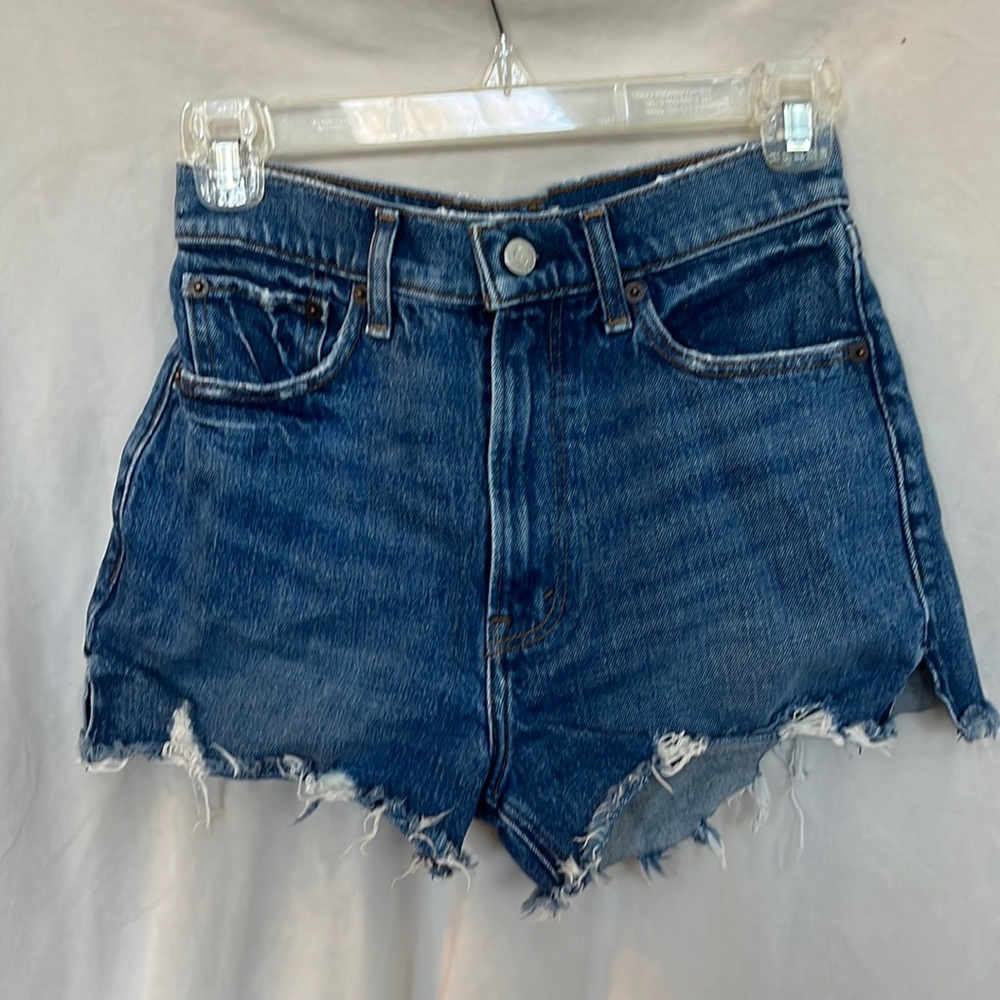 Abercrombie & Fitch High Rise Denim Mom Shorts Size 25